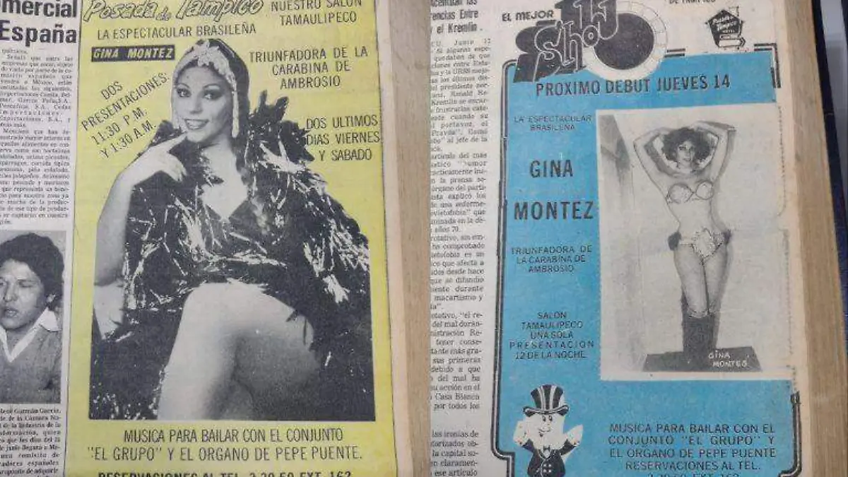 Gina Montes, la vedette de la Carabina de Ambrosio estuvo en Tampico 